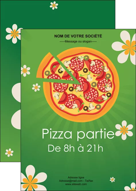 imprimer flyers pizzeria et restaurant italien pizza pizzeria pizzaiolo MIFLU19755