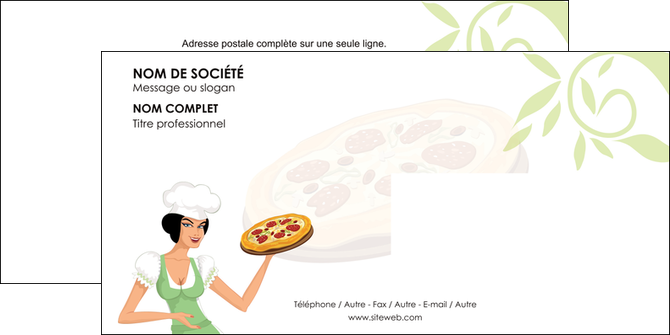 maquette en ligne a personnaliser enveloppe pizzeria et restaurant italien pizza plateau plateau de pizza MIF19775