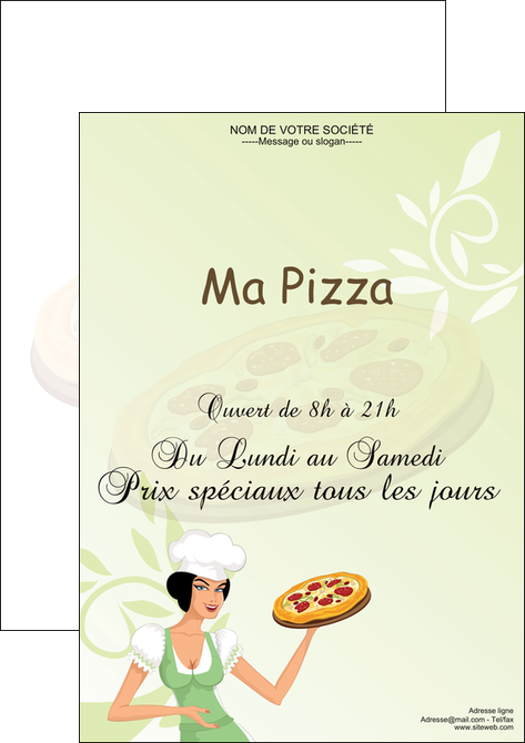 realiser affiche pizzeria et restaurant italien pizza plateau plateau de pizza MIF19779
