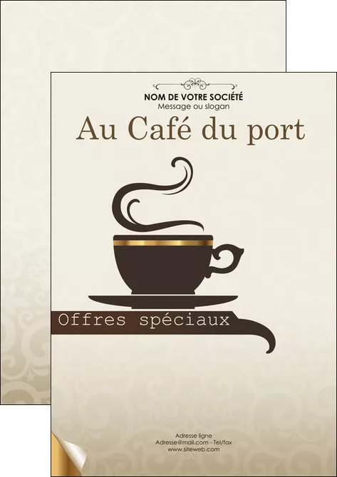 imprimer flyers bar et cafe et pub salon de the buvette brasserie MLGI19805