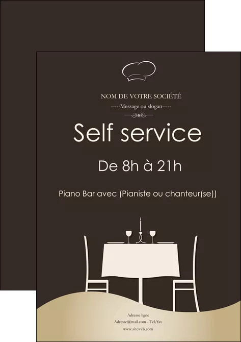 personnaliser modele de affiche restaurant restaurant restauration table de restaurant MLIGLU19839