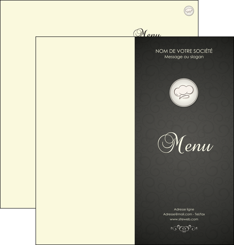 imprimer depliant 2 volets  4 pages  restaurant restaurant restaurant du monde restaurant francais MIFCH19899