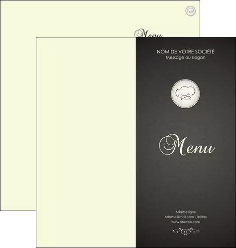 imprimer depliant 2 volets  4 pages  restaurant restaurant restaurant du monde restaurant francais MLGI19899