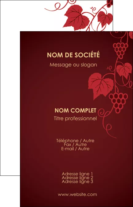 creation graphique en ligne carte de visite vin commerce et producteur raisins grappe de raisins culture de raisins MIFCH19907