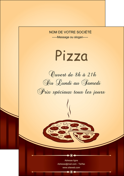 personnaliser maquette affiche pizzeria et restaurant italien pizza pizzeria restaurant de pizza MLGI19999