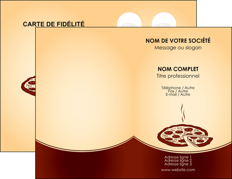 impression carte de visite pizzeria et restaurant italien pizza pizzeria restaurant de pizza MLGI20005