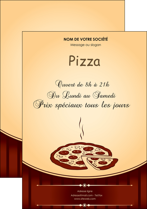 creation graphique en ligne flyers pizzeria et restaurant italien pizza pizzeria restaurant de pizza MLGI20017