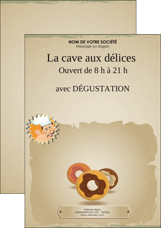 personnaliser maquette flyers creperie et glacier donut donut aux chocolats patisserie MIDBE20109