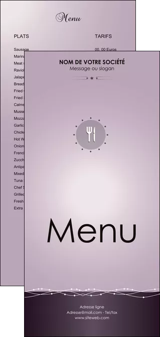 imprimerie flyers restaurant restaurant restauration restaurateur MLGI20169