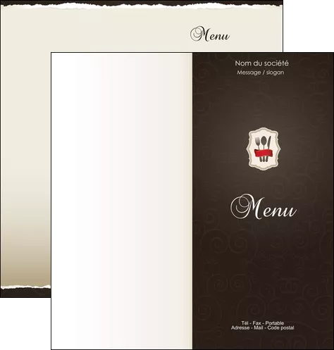 impression depliant 2 volets  4 pages  restaurant restaurant restauration restaurateur MLGI20195