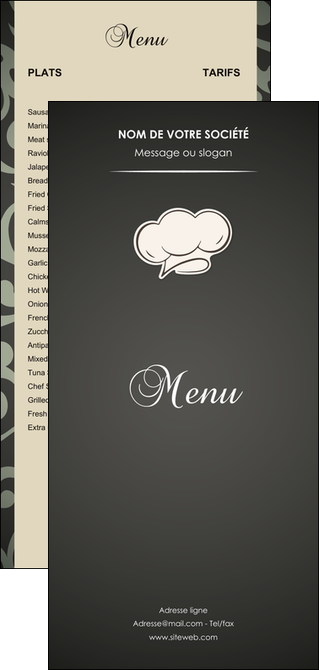 modele en ligne flyers restaurant restaurant restauration restaurateur MLIGCH20311