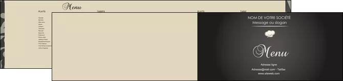 modele en ligne depliant 2 volets  4 pages  restaurant restaurant restauration restaurateur MIFLU20313