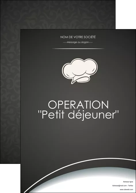 modele en ligne affiche restaurant restaurant restauration restaurateur MLGI20329