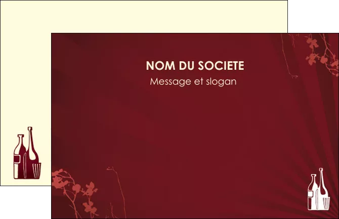 maquette en ligne a personnaliser carte de visite vin commerce et producteur vin bouteille de vin verres de vin MIFLU20363
