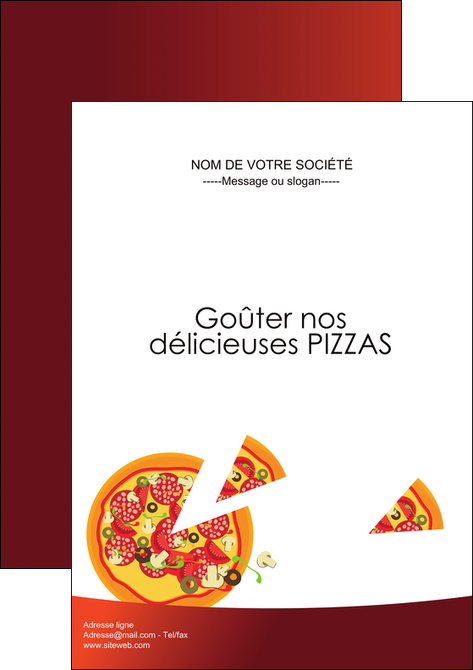 creer modele en ligne affiche pizzeria et restaurant italien pizza pizzeria service pizza MLGI20379