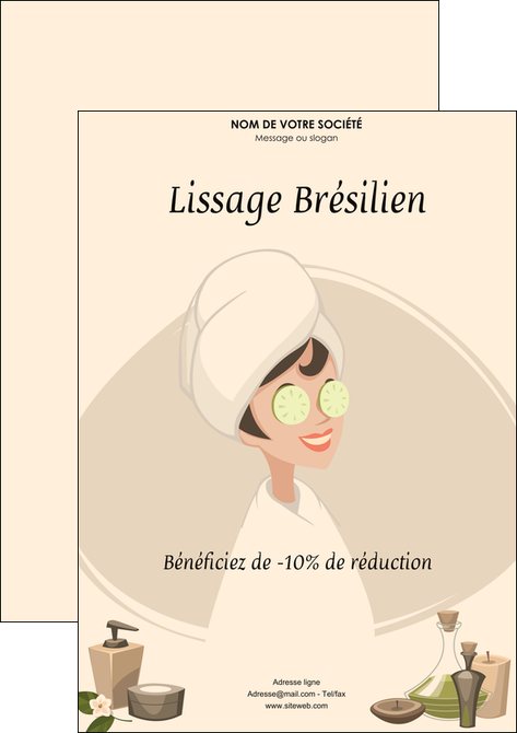personnaliser modele de affiche institut de beaute beaute esthetique salon de beaute MLGI20633