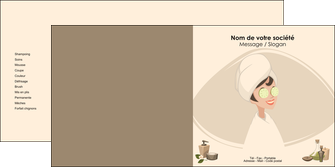 realiser depliant 2 volets  4 pages  institut de beaute beaute esthetique salon de beaute MLGI20637