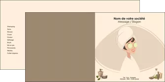 realiser depliant 2 volets  4 pages  institut de beaute beaute esthetique salon de beaute MLGI20637