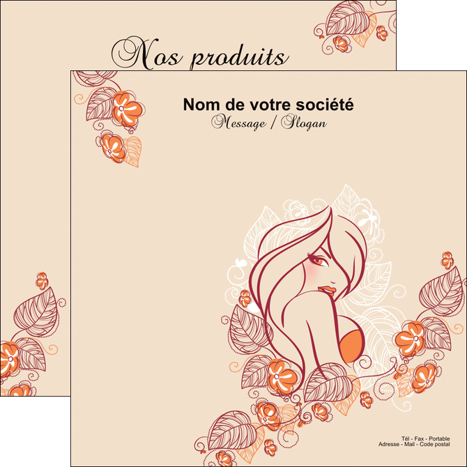 personnaliser maquette flyers institut de beaute beaute cheveux salon de coiffure MLGI20663
