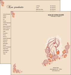 exemple depliant 2 volets  4 pages  institut de beaute beaute cheveux salon de coiffure MLGI20665