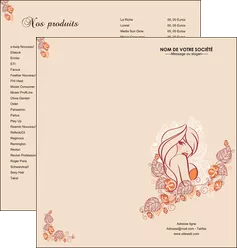 exemple depliant 2 volets  4 pages  institut de beaute beaute cheveux salon de coiffure MLGI20665