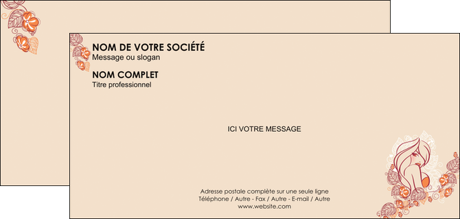 impression carte de correspondance institut de beaute beaute cheveux salon de coiffure MLGI20667