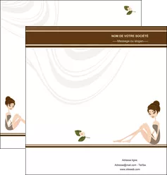 personnaliser modele de depliant 2 volets  4 pages  institut de beaute beaute esthetique institut de bien etre MLGI20687