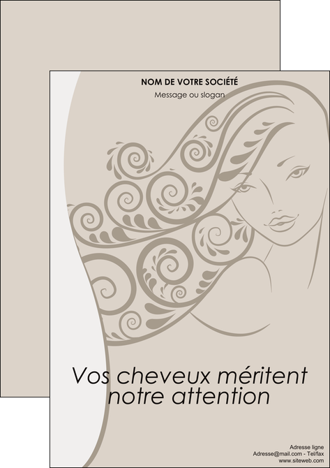 creation graphique en ligne flyers institut de beaute beaute cheveux salon de coiffure MLIP20735