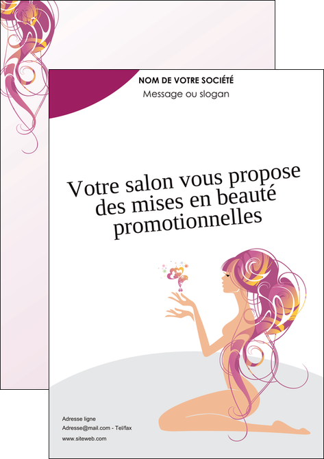 personnaliser maquette flyers institut de beaute beaute femme beaute feminine MLGI20873