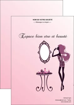 modele flyers cosmetique beaute salon de beaute institut de beaute MLGI21001