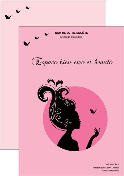 exemple flyers cosmetique coiffure coiffeur coiffeuse MIDCH21163