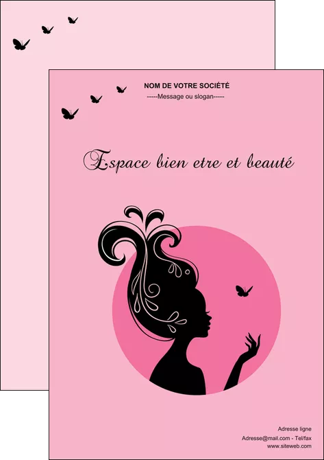 exemple flyers cosmetique coiffure coiffeur coiffeuse MLIGLU21163