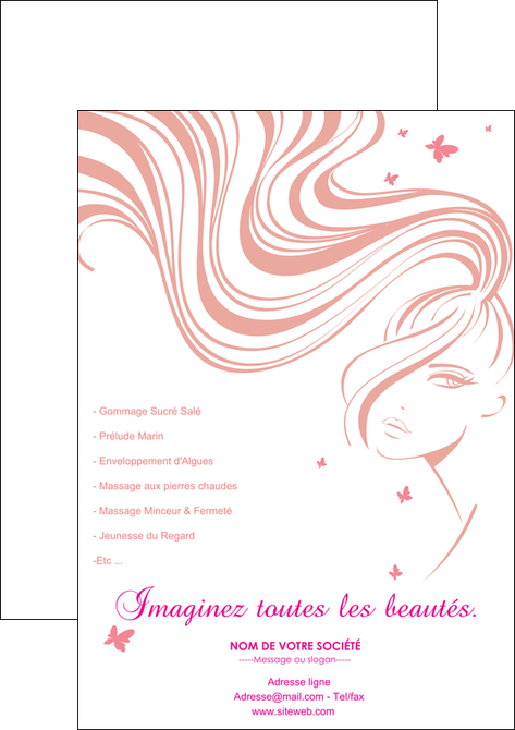 maquette en ligne a personnaliser affiche institut de beaute coiffure coiffeur coiffeuse MLGI21239