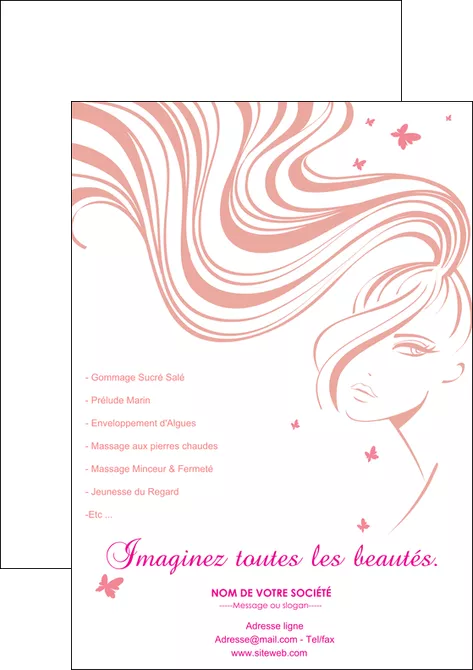 maquette en ligne a personnaliser affiche institut de beaute coiffure coiffeur coiffeuse MLGI21239