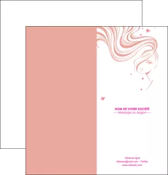 exemple depliant 2 volets  4 pages  institut de beaute coiffure coiffeur coiffeuse MLGI21241