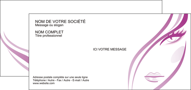 exemple carte de correspondance institut de beaute coiffure coiffeuse salon de coiffure MLGI21319