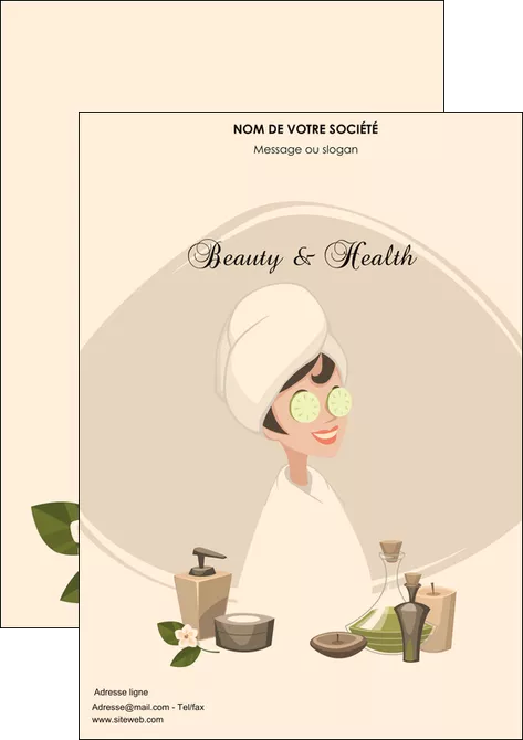 creer modele en ligne flyers centre esthetique  beaute soins esthetique MLGI22001