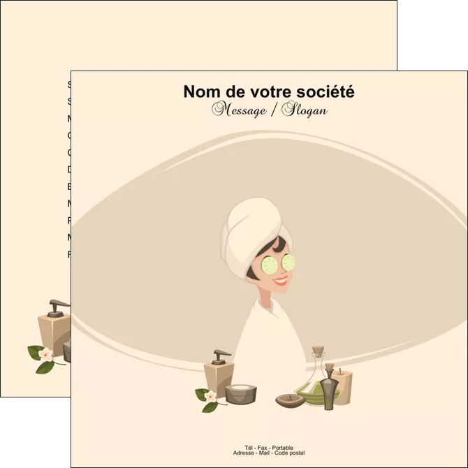 creation graphique en ligne flyers centre esthetique  beaute soins esthetique MIS22009