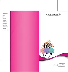 cree depliant 2 volets  4 pages  institut de beaute robe salon de mode boutique de mode MLGI22035