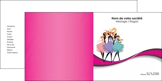 realiser depliant 2 volets  4 pages  institut de beaute robe salon de mode boutique de mode MLGI22043