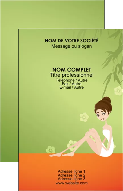 modele en ligne carte de visite centre esthetique  beaute soins centre de beaute MLGI22055
