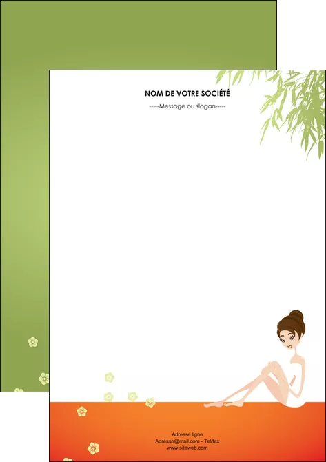 modele en ligne tete de lettre centre esthetique  beaute soins centre de beaute MIFLU22065