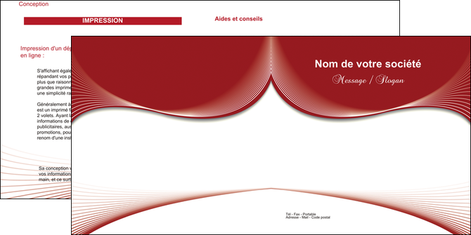 impression depliant 2 volets  4 pages  agence immobiliere design abstrait texture MIFLU22277