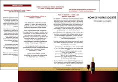 cree depliant 3 volets  6 pages  vin commerce et producteur vin vignoble bouteille de vin MIFBE23259