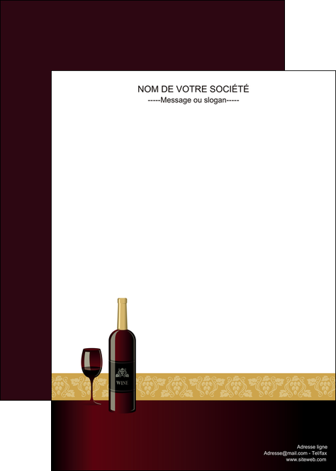 imprimerie affiche vin commerce et producteur vin vignoble bouteille de vin MID23269