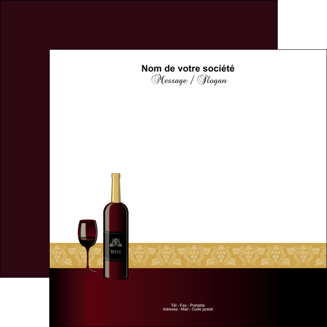 impression flyers vin commerce et producteur vin vignoble bouteille de vin MLIG23277