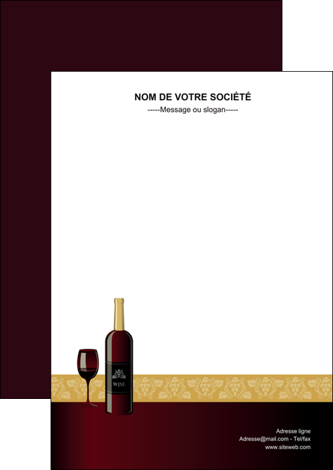 realiser flyers vin commerce et producteur vin vignoble bouteille de vin MLIG23283