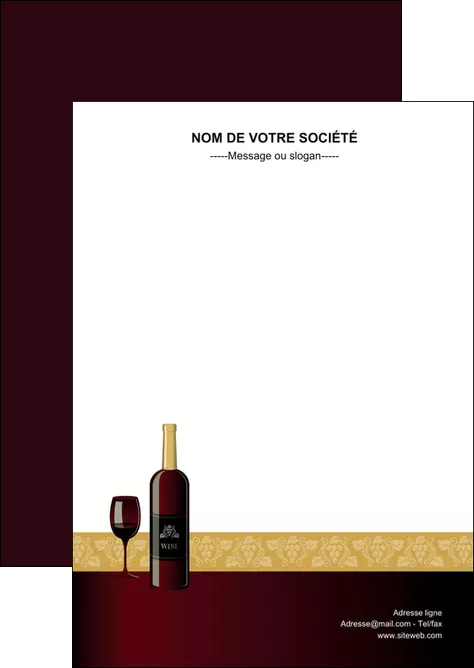 realiser flyers vin commerce et producteur vin vignoble bouteille de vin MLIGLU23283
