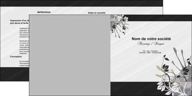 personnaliser modele de depliant 2 volets  4 pages  fleuriste et jardinage fleurs fleuriste jardin MLGI23435