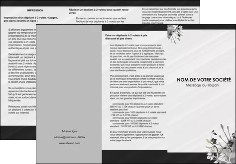 realiser depliant 3 volets  6 pages  fleuriste et jardinage fleurs fleuriste jardin MIFBE23439